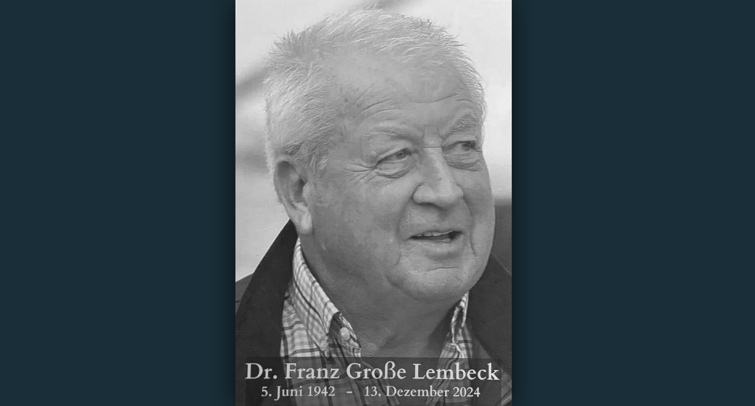 Beitragsbild Nachruf für unseren Klinikmitgründer <br> Dr. Franz Große Lembeck